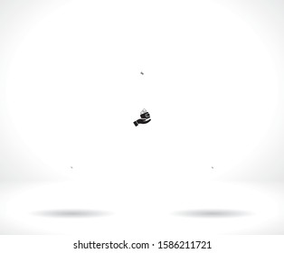 purse in hand icon , lorem ipsum Flat design