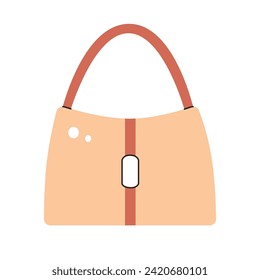 Purse handbag or clutch bag isolated flat vector illustration