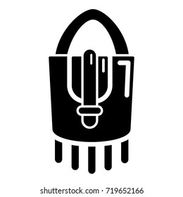 Purse handbag hipster icon . Simple illustration of purse handbag hipster vector icon for web design isolated on white background