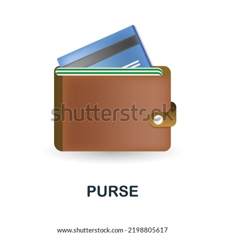 Purse icon. 3d illustration from banking collection. Creative Purse 3d icon for web design, templates, infographics and more