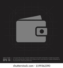 purse icon - Black Creative Background - Free vector icon