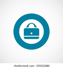 purse icon bold blue circle border, white background  