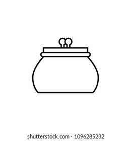 purse icon. Element of mobile banking for smart concept and web apps. Thin line purse icon can be used for web and mobile on white background