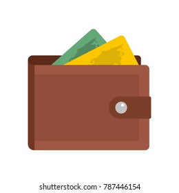 Purse icon. Flat illustration of purse vector icon isolated on white background