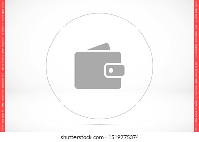 Purse icon graphic illustration.Wallet Icon in trendy flat style isolated on grey background. Wallet women's wallet icon. Women's things element. Premium quality graphic design icon