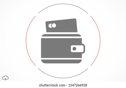 Purse icon graphic illustration.Wallet Icon in trendy flat style isolated on grey background. Wallet women's wallet icon. Women's things element. Premium quality graphic design icon