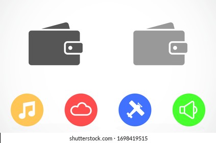 Purse icon graphic illustration.Wallet Icon in trendy flat style isolated on grey background. Wallet women's wallet icon. Women's things element. Premium quality graphic design icon
