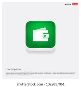 purse icon Green Web Button