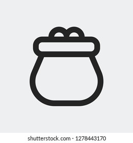 Purse icon isolated on background. Wealth symbol modern, simple, vector, icon for website design, mobile app, ui. Vector Illustration