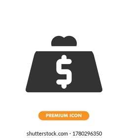 purse icon isolated on white background. for your web site design, logo, app, UI. Vector graphics illustration and editable stroke. EPS 10.