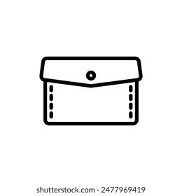 purse icon line style vector