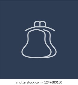 Purse icon. Purse linear design concept from  collection. Simple element vector illustration on dark blue background.