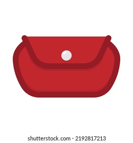 Purse icon. Money wallet. Color silhouette. Front view. Vector simple flat graphic illustration. Isolated object on a white background. Isolate.