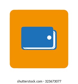 purse icon on the white background. Vector illustration.