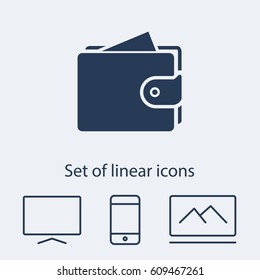 Purse icon. One of set web icons