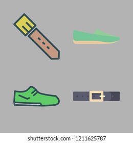 purse icon set. vector set about belt and shoe icons set.
