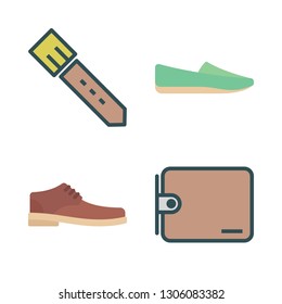 purse icon set. vector set about belt, wallet and shoe icons set.