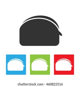 Purse icon. Simple logo of purse on white background. Flat vector illustration.