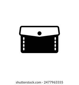 purse icon solid style vector