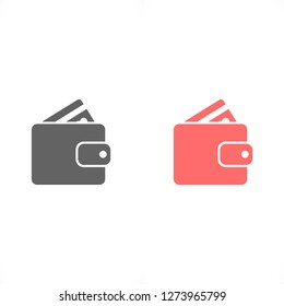 Purse icon vector