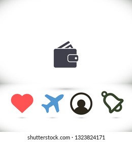 Purse icon vector