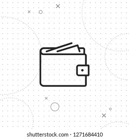 Purse icon, vector best flat icon on texture background , EPS 10