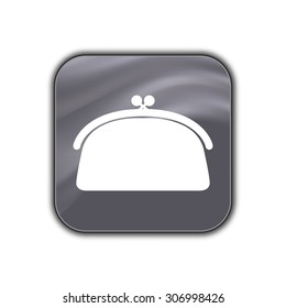 purse icon - vector button