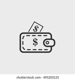purse icon, vector design