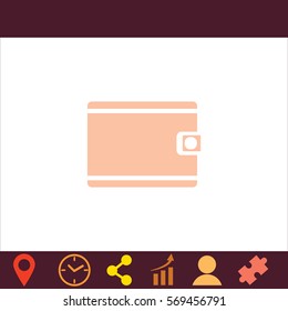 Purse  icon. Vector design. 