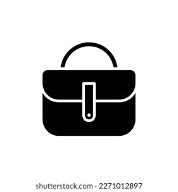 plantilla de diseño vectorial de icono de bolsa en fondo blanco
