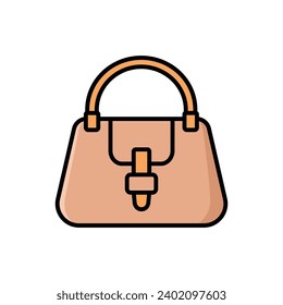 plantilla de diseño de vectores de icono de bolso simple y limpio