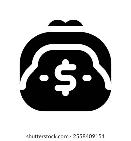 purse icon. vector glyph icon for your website, mobile, presentation, and logo design.