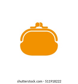 purse icon vector illustration eps10. Isolated badge  flat design for website or app - stock graphics