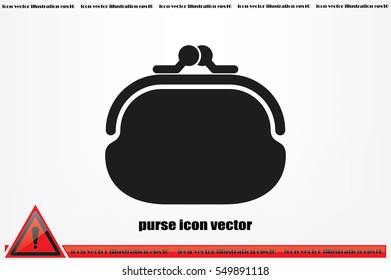 purse icon vector illustration eps10. Isolated badge  flat design for website or app - stock graphics