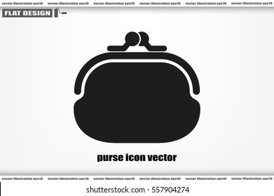 purse icon vector illustration eps10. Isolated badge  flat design for website or app - stock graphics