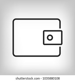 Purse icon vector illustration. Linear symbol with thin outline. The thickness is edited. Minimalist style.