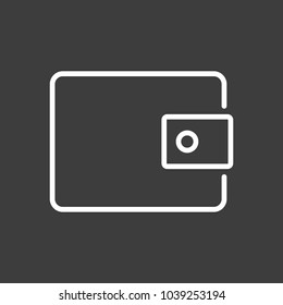 Purse icon vector illustration. Linear symbol with thin outline. The thickness is edited. Minimalist style.