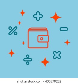 Purse icon vector illustration. Web icon. Finance elements