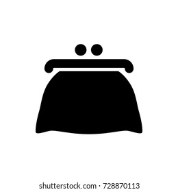 purse icon vector isolated on white background