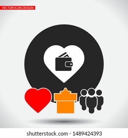 Purse icon vector . Lorem Ipsum Illustration design