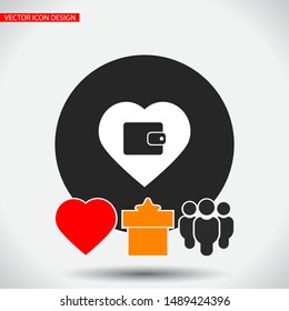 Purse icon vector . Lorem Ipsum Illustration design