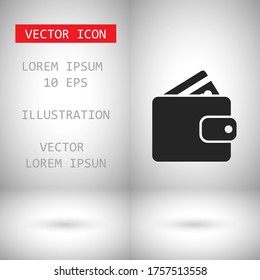 Vector de icono de la cartera. Lorem Ipsum Diseño de ilustración