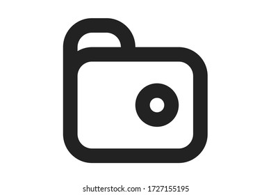 Vector de icono de la maleta. Señal de dinero Aislado en blanco. Pago, pago móvil en línea, factura, salario, concepto de compras. Estilo plano para diseño gráfico, logotipo, web, sitio web, medios sociales, interfaz de usuario.