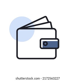 Purse icon vector. Money sign Isolated. Pay, online mobile payment, bill, payment, salary, shopping concept. E-commerce