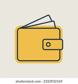 Purse icon vector. Money sign Isolated. Pay, online mobile payment, bill, payment, salary, shopping concept. E-commerce