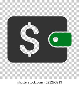 Purse icon. Vector pictogram style is a flat symbol, color, chess transparent background. Designed for software and web interface toolbars and menus.