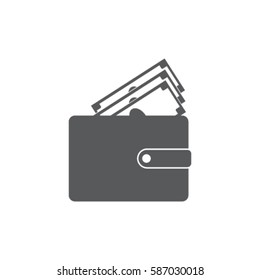 Purse icon, wallet vector illustration