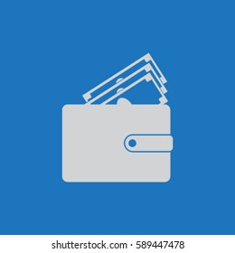 Purse icon, wallet vector illustration
