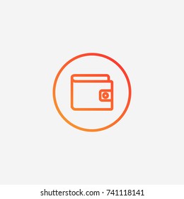 Purse icon.gradient illustration isolated vector sign symbol