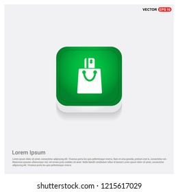 purse iconGreen Web Button - Free vector icon